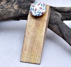 Multicolor Ceramic Wooden Door Stopper